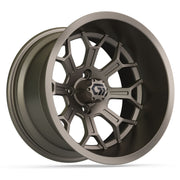 Assault Ultra-Wide 15 inch GTW golf cart wheel - Matte Bronze