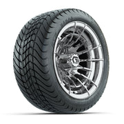 GTW® Boost Chrome 12 in Wheels with 215/35-12 Mamba Street Tires – Full Set