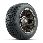 GTW® Stellar Matte Bronze 12 in Wheels with 215/40-12 Excel Classic Street Tires – Full Set