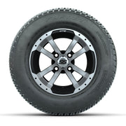 GTW Storm Trooper Black and Machined 10 in Wheels 18in Fusion Street Tires – Set of 4
