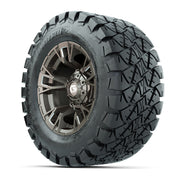 GTW® Vandal Satin Bronze/Machined 12 in Wheels with 22x10-12 Timberwolf All-Terrain Tires – Full Set