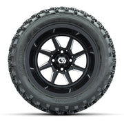 GTW Reaper Black/Machined 14 in Wheels with 23X10-R14 Rogue All-Terrain Tires – Full Set