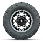 GTW Nexus Black/Machined 12 in Wheels with 23x10.00-R12 Maverick All-Terrain Tires – Full Set