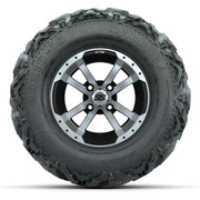 GTW Storm Trooper Black/Machined 10 in Wheels with 20x10-10 Barrage Mud Tires – Full Set