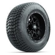 GTW® Vortex 2 Matte Black 12 in Wheels with 255/50-12 Excel Classic Street Tires – Full Set
