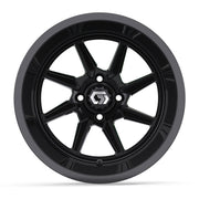Reaper Ultra-Wide 15 inch GTW golf cart wheel - Glossy Black