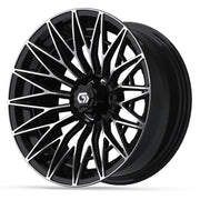 Blur 16 inch GTW golf cart wheel - Black / Machined