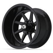 Reaper Ultra-Wide 15 inch GTW golf cart wheel - Glossy Black