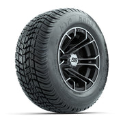 GTW Spyder Machined/Matte Grey 10 in Wheels with 205/50-10 Mamba Street Tires – Full Set