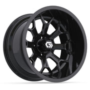 Assault Ultra-Wide 15 inch GTW golf cart wheel - Glossy Black
