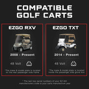 EZGO 48V Golf Cart Charger - RXV & TXT - 48V 15A Lithium, LiFePO4, Lead Acid, AGM