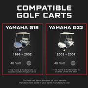 YAMAHA 48V Golf Cart Charger - G19 & G22 - 48V 15A Lithium, LiFePO4, Lead Acid, AGM