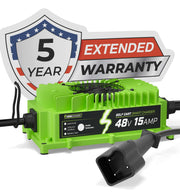 YAMAHA 48 Volt Golf Cart Battery Charger for G29 Drive & Drive 2 - 48V Lithium, LiFePO4, Lead Acid - ELITE VERSION