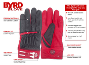 THE BYRD GOLF GLOVE - Black/Red