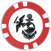 Officially Licensed U.S. Marines Poker Chip Ball Marker